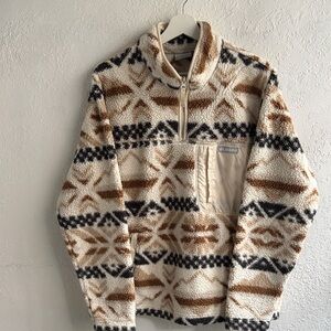 Columbia  Patterned Sweater - Brown and Cream